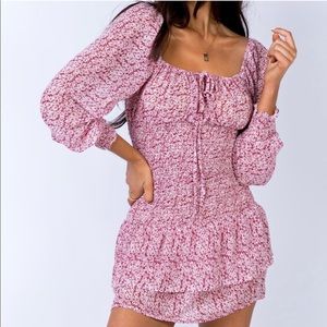 Princess Polly Carrillo Mini Dress Red Floral